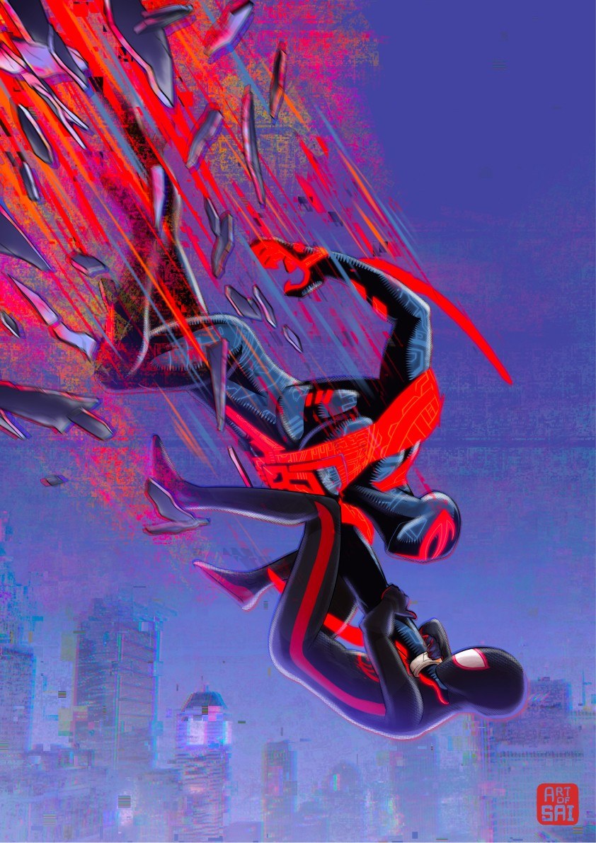 Spiderman: Across the spiderverse fanart by Sai Keerthi Akaash